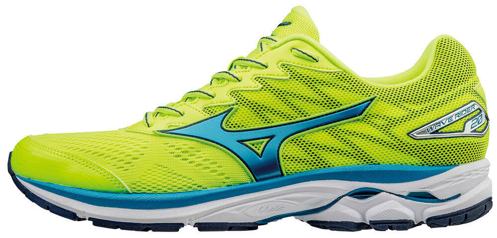 Беговые кроссовки мужские Mizuno Wave Rider 20 зеленые - 3