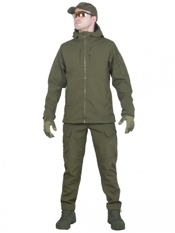 Тактический костюм мужской софтшелл GONGTEX SMARTFOX SOFTSHELL, Олива