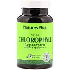 Nature's Plus, Натуральный хлорофилл, 90 растительных капсул