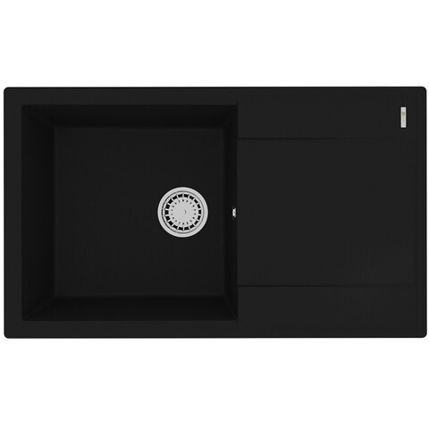Lemark Imandra 9910031 Кухонная мойка 840 врезная прямоугольная с крылом из кварцгранита цвет: Антрацит