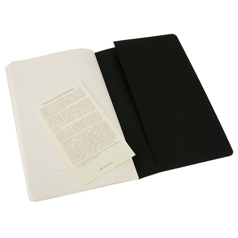 Набор 3 блокнота Moleskine Cahier Journal Large, цвет черный, в линейку