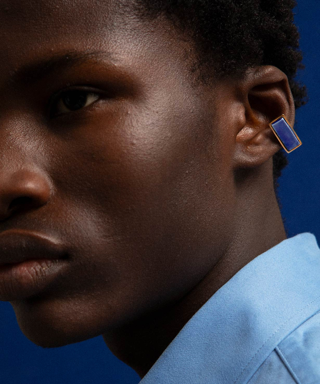 Кафф RECTANGULAR HELIX COBALT