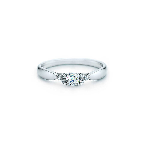 Кольцо из платины с бриллиантами, Tiffany 💎Harmony 0.18 ct. В наличии