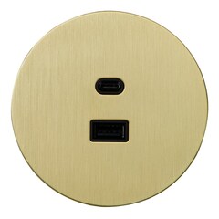 USB розетка (тип A+C), золото, Salvador, EU040112