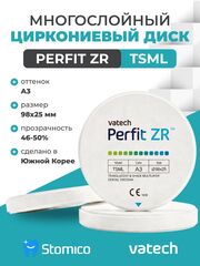 Циркониевый диск зуботехнический VATECH CAD/CAM 4D A3 98х25мм