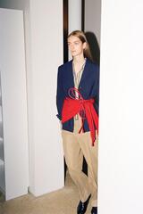 ZARA БРЮКИ С ЗАЩИПАМИ И ПОЯСОМ — ZW COLLECTION, МЯГКИЙ КАШТАНОВЫЙ