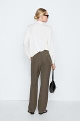 Massimo Dutti Драпированная рубашка - STUDIO, натуральный/кремовый