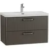 BelBagno DUE-800-2C-SO-GM-P DUE База под раковину подвесная с двумя выкатными ящиками, Оружейная сталь, 800x422x500