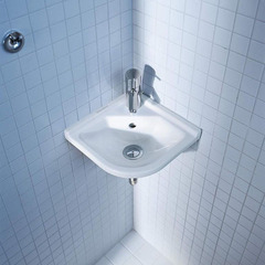 Duravit Starck 3 752440000 Раковина угловая 430х380 мм, с переливом, с 1 отв под смеситель, цвет белый фото