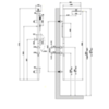 Gessi Rettangolo 23409#031 Термостатический смеситель с верхним душем, авт.переключателем ванна/душ, регулируемой лейкой и шлангом 1,5м, высота 1774мм, цвет: хр