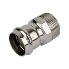 Пресс-фитинг из нержавеющей стали ДУ-22mm*1/2 с наружной резьбой TIM ZTI.501.002204