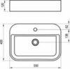 Ravak XJX01155005 Умывальник CERAMIC 550 R SLIM Shelf белый