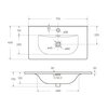BelBagno BB-8099-3-70 Керамическая раковина, 71x40, цвет: белый