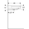 Geberit Xeno2 500.550.01.1 Раковина, 120x48см, белый / Специальное керамическое покрытие KeraTect