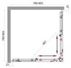 BelBagno Sela SELA-A-2-90-P-CR Душевой уголок квадратный, цвет: хром