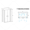 RGW 04083788-011 Душевой уголок RGW PA-37 (PA-04 + Z-050-1+держ.) Хром Прозрачное