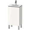 Duravit L-Cube LC6580R2222 Тумба напольная под раковину, 1 стеклянная полка, 1 дверца, петли справа, 704x440x311мм, цвет White High Gloss