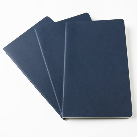 Набор 3 блокнота Moleskine Cahier Journal Large, цвет бежевый, в линейку
