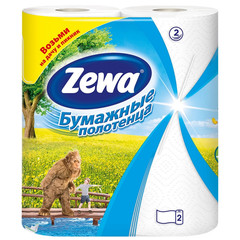 Полотенца бумажные Zewa 2-слойные белые 2 рулона по 14 метров