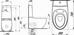 822976 УНИТАЗ-КОМПАКТ LAUFEN ALESSI ONE C CИДЕНЬЕМ