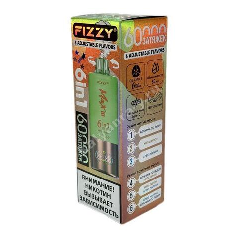 Fizzy Max III (6 в 1) 60000 затяжек - Мята Лимон (микс №6)