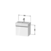 Duravit D-Neo DE422902222 Тумбочка подвесная компакт, 440x584x372, 1 ящик, цвет: белый высокоглянцевый