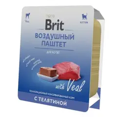 Brit Premium воздушный паштет для котят телятина 100 гр