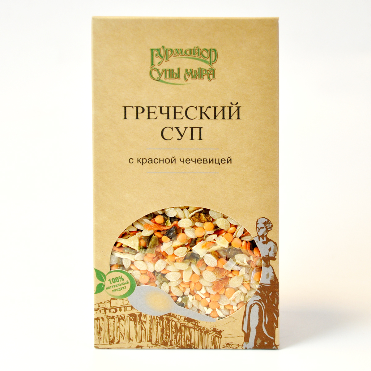Греческий суп с красной чечевицей СУПЫ МИРА 210 г
