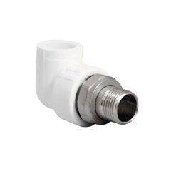 Угольник для радиатора ПП 20-3/4'' PN 25, с американкой, белый, РосТурПласт 14626