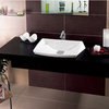 TOTO Jewelhex LW682B#W Раковина 685x490x210(70)мм, полувстраив, без отв.под смеситель и  перелива, без донного клапана DH446VE, с покрытием CeFiONt, цвет:белый