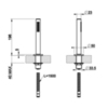 Gessi Ingranaggio 63327#031 Душевой комплект на борт ванны, состоящий из держателя, шланга 1,50 м и лейки, цвет: хром