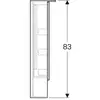 Geberit Acanto 500.644.00.2 Зеркальный шкаф с подсветкой, 60x83x21.5см, дуб Мистик / меламин, структура дерева, с зеркальным покрытием снаружи