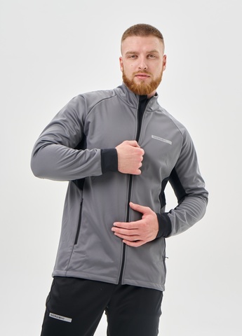 Мужская тренировочная лыжная куртка Nordski Core grey-black