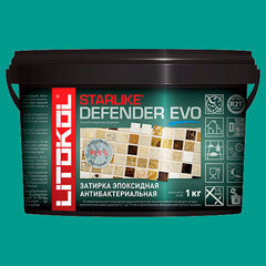 Затирка швов эпоксидная Litokol Starlike Defender EVO S.410 VERDE SMERALDO, 1 кг