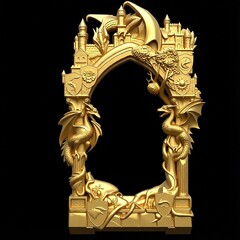 Силиконовый молд № 410 рамка с драконами (Игра престолов)