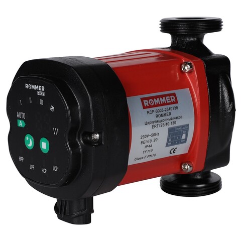 Циркуляционный насос ROMMER ERTI 25/40-130 с гайками и теплоизоляцией RCP-0003-2540130