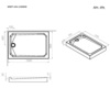 Am.Pm W90T-404-12090W Gem Square 120x90 поддон с сифоном