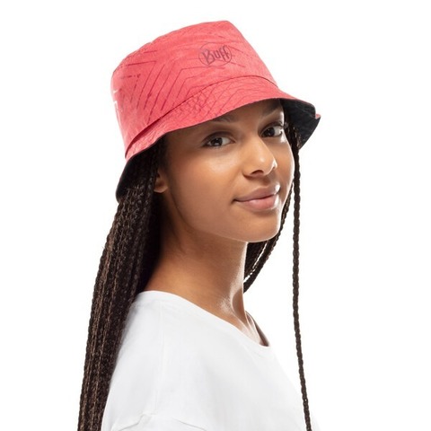 Картинка панама Buff Travel Bucket Hat Collage Red-Black - 4