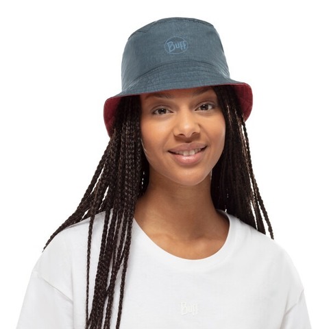 Картинка панама Buff Travel Bucket Hat Collage Red-Black - 5
