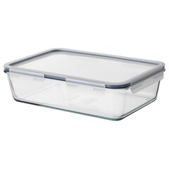 Контейнер пищевой с крышкой IKEA 365+, Стекло, Пластик, 3,1 л