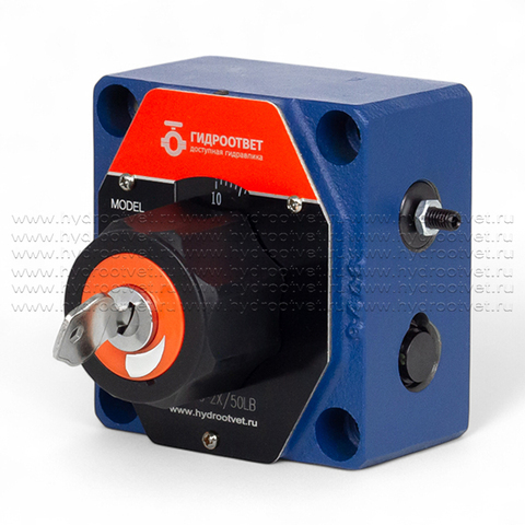 Фото 2FRM10-2X/50LB - Регулятор расхода Ду10 для монтажа на плиту, номинальный расход 50 л/мин, регулировка компенсатора - В = есть