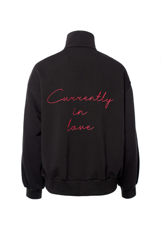 «Half Zip in love» Толстовка с вышивкой.