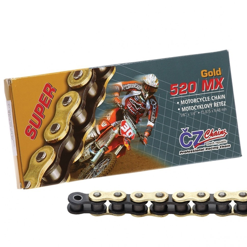 Цепь для мотоцикла CZ Chains 520 MX Gold - 116