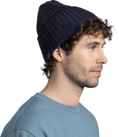 Картинка шапка-бини Buff Knitted Erviny Night Blue - 3