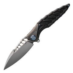 Фото Нож складной Thor 7 Rikeknife, сталь M390, рукоять Titanium/Black Carbon