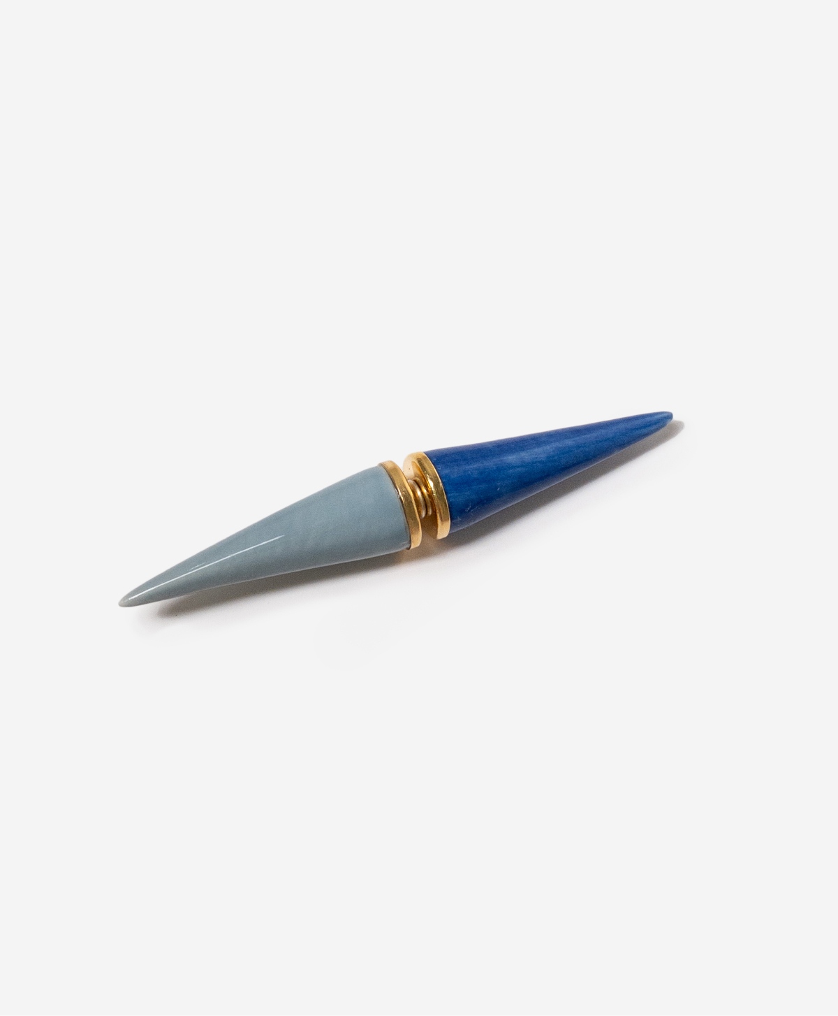 Моносерьга SUPER SPIKE DOUBLE Cobalt + Grey