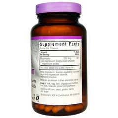 Bluebonnet Nutrition, Буферизованный хелатный магний, 120 растительных капсул