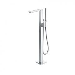 TOTO Jewelhex TBG02306R Смеситель для ванны, 113x374x876мм, отдельностоящий с ручным душем, Active Wave, цвет: хром фото