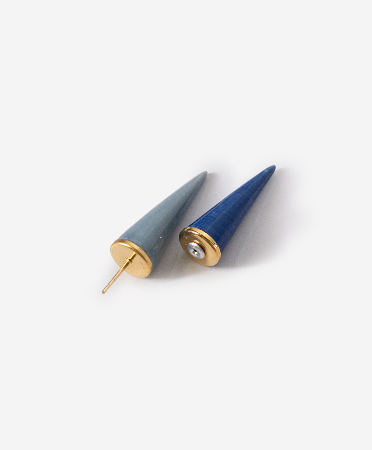Моносерьга SUPER SPIKE DOUBLE Cobalt + Grey
