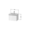 Duravit D-Neo DE425401616 Тумбочка подвесная 440x634x452, 1 ящик, цвет: Black Oak